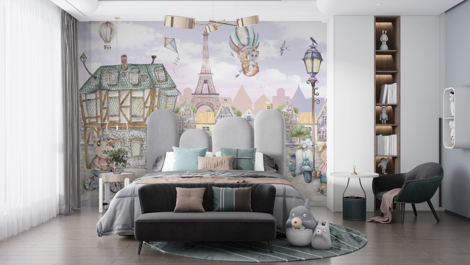 Papier peint ville des animaux