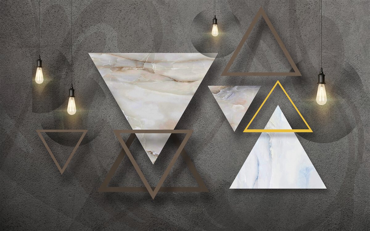Papier peint triangles entre les bulbes