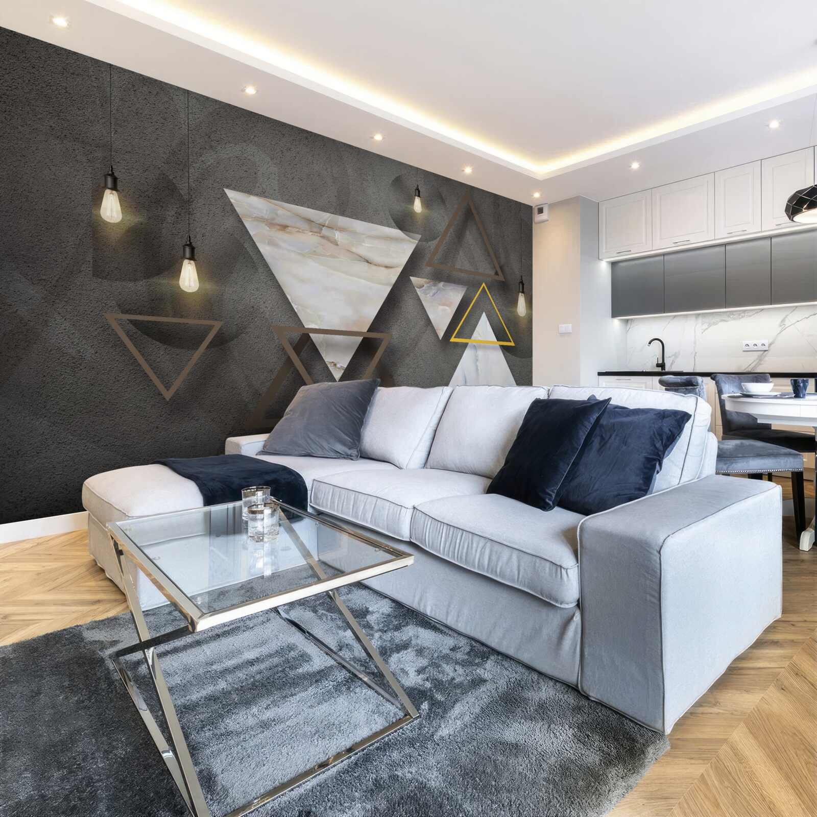 Papier peint triangles entre les bulbes