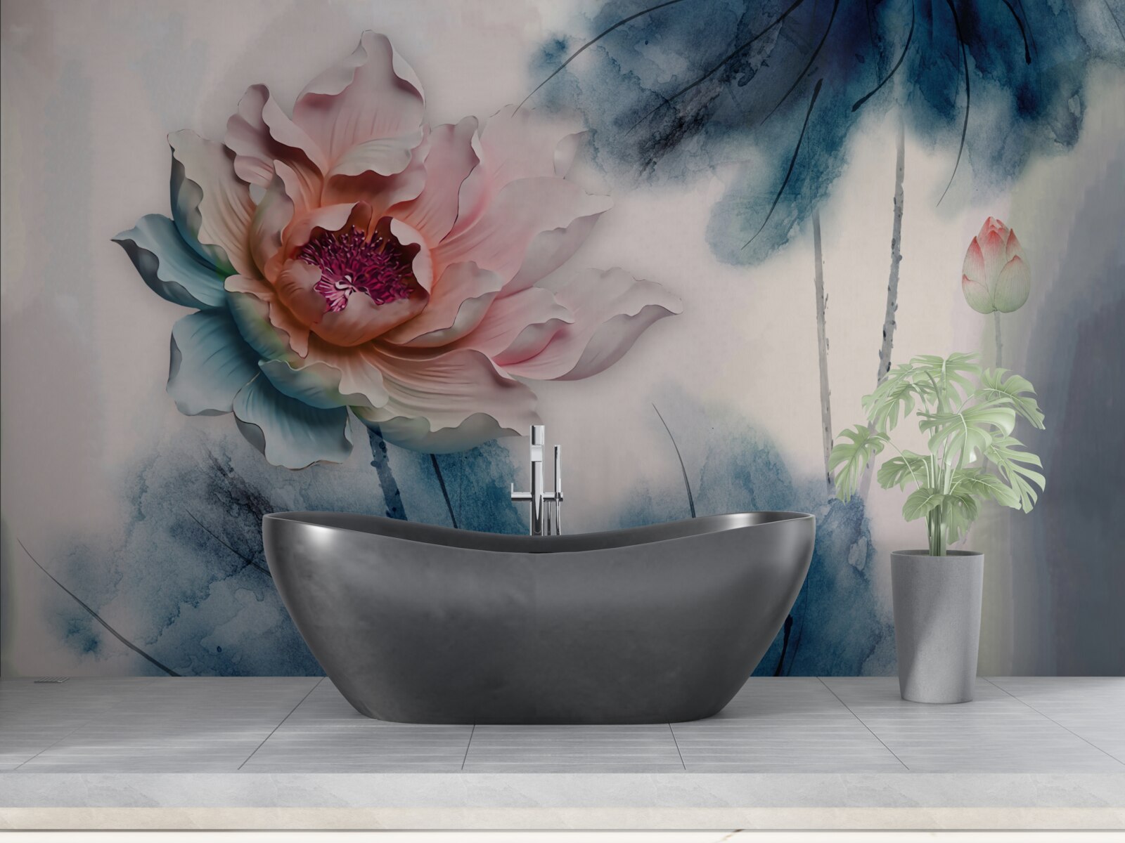 Papier peint s'accumule pendant les périodes de précipitations intenses