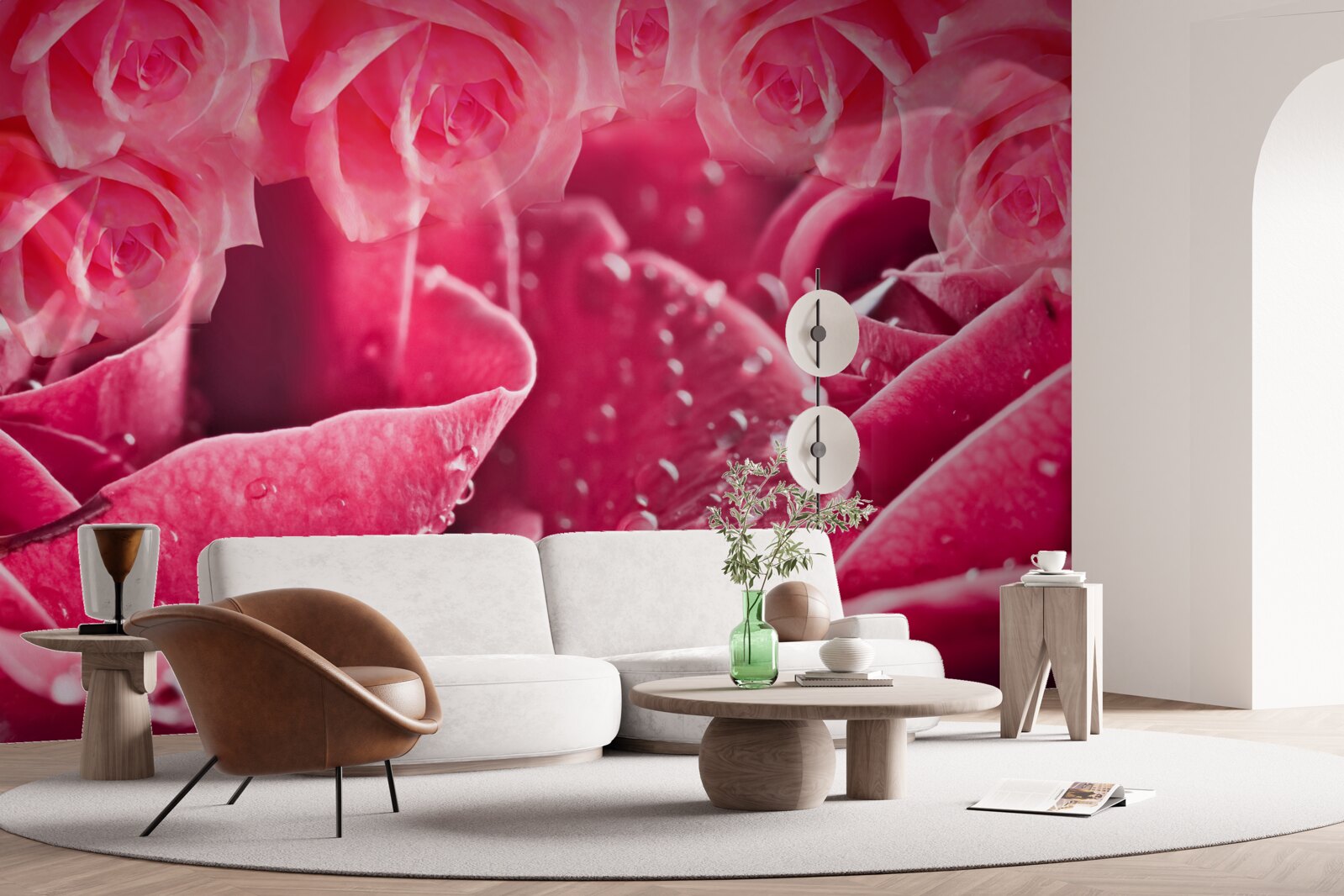 Papier peint gouttes de rosée sur une rose