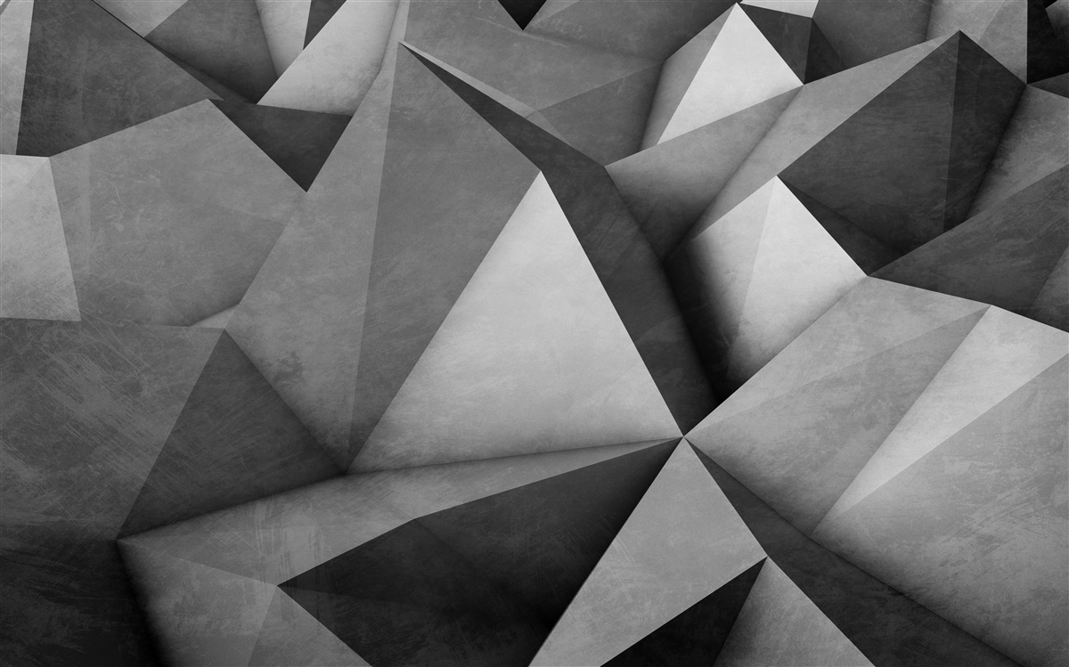 Papier peint grands triangles gris généreux