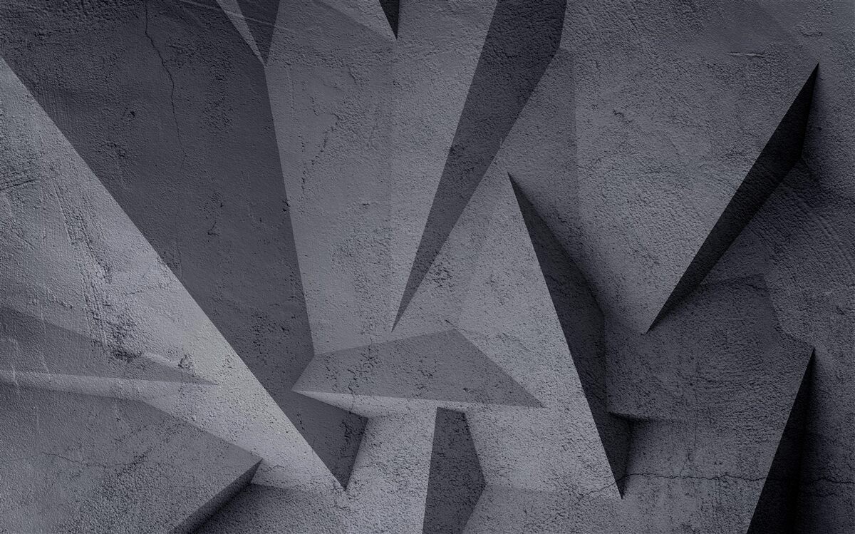 Papier peint géométrie noire dans l'espace 3D