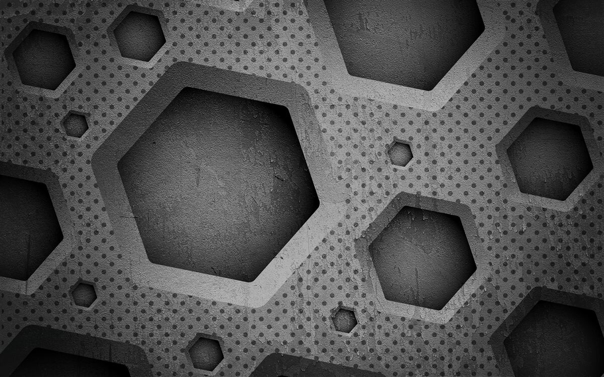 Papier peint barrière hexagonale abstraite