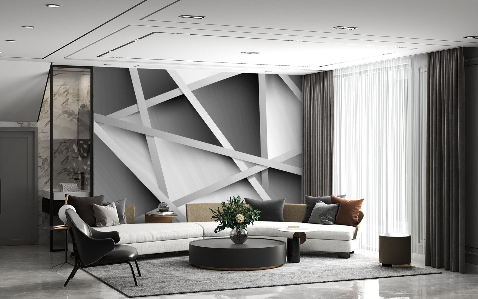 Papier peint flou gris ambigu