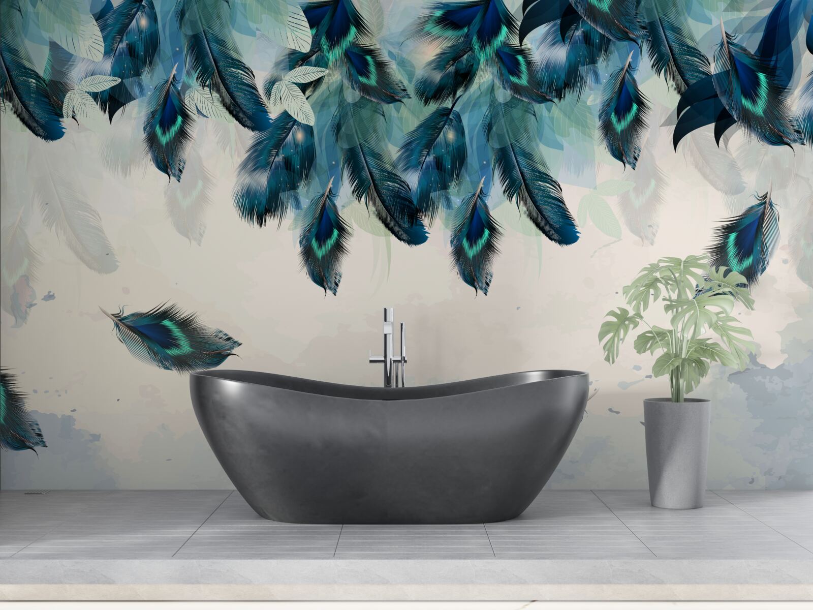 Papier peint des couvertures volantes et pelucheuses de l'obscurité