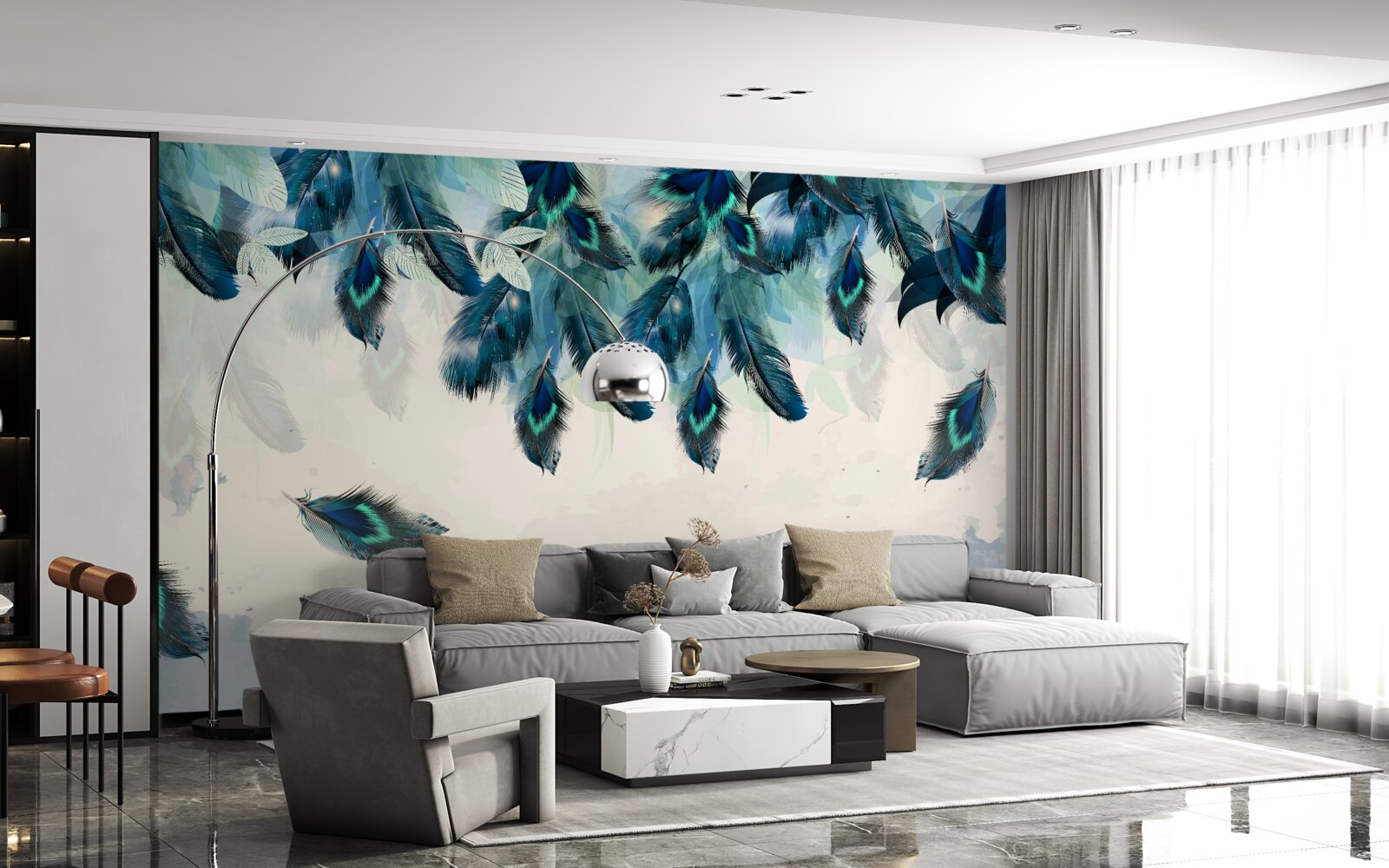 Papier peint des couvertures volantes et pelucheuses de l'obscurité