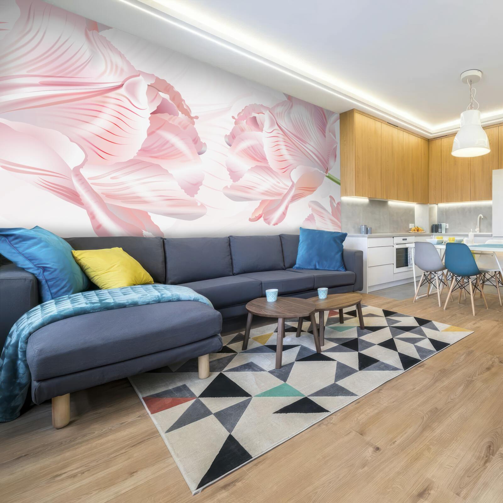 Papier peint des tulipes roses pour une ambiance romantique