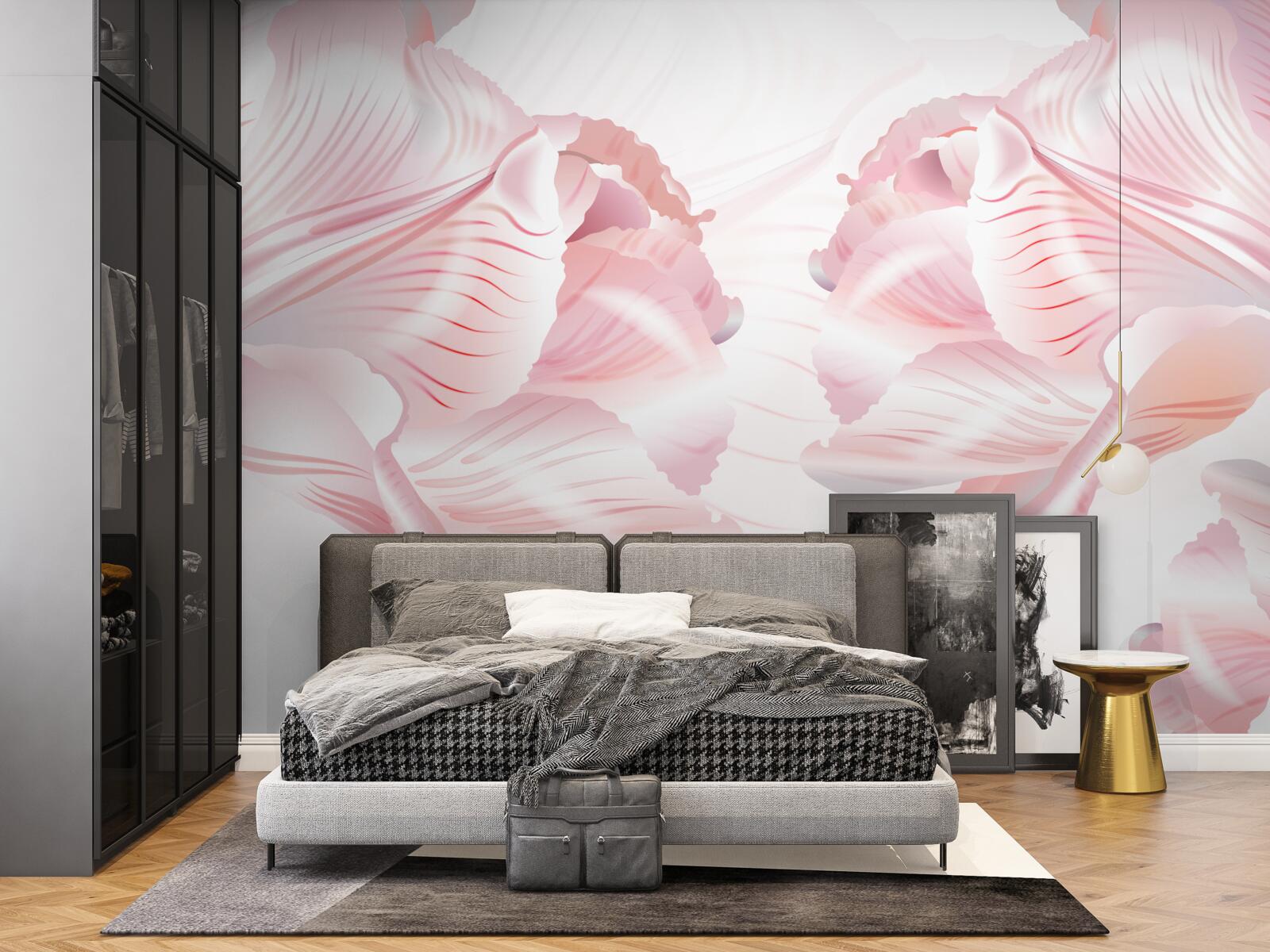 Papier peint des tulipes roses pour une ambiance romantique