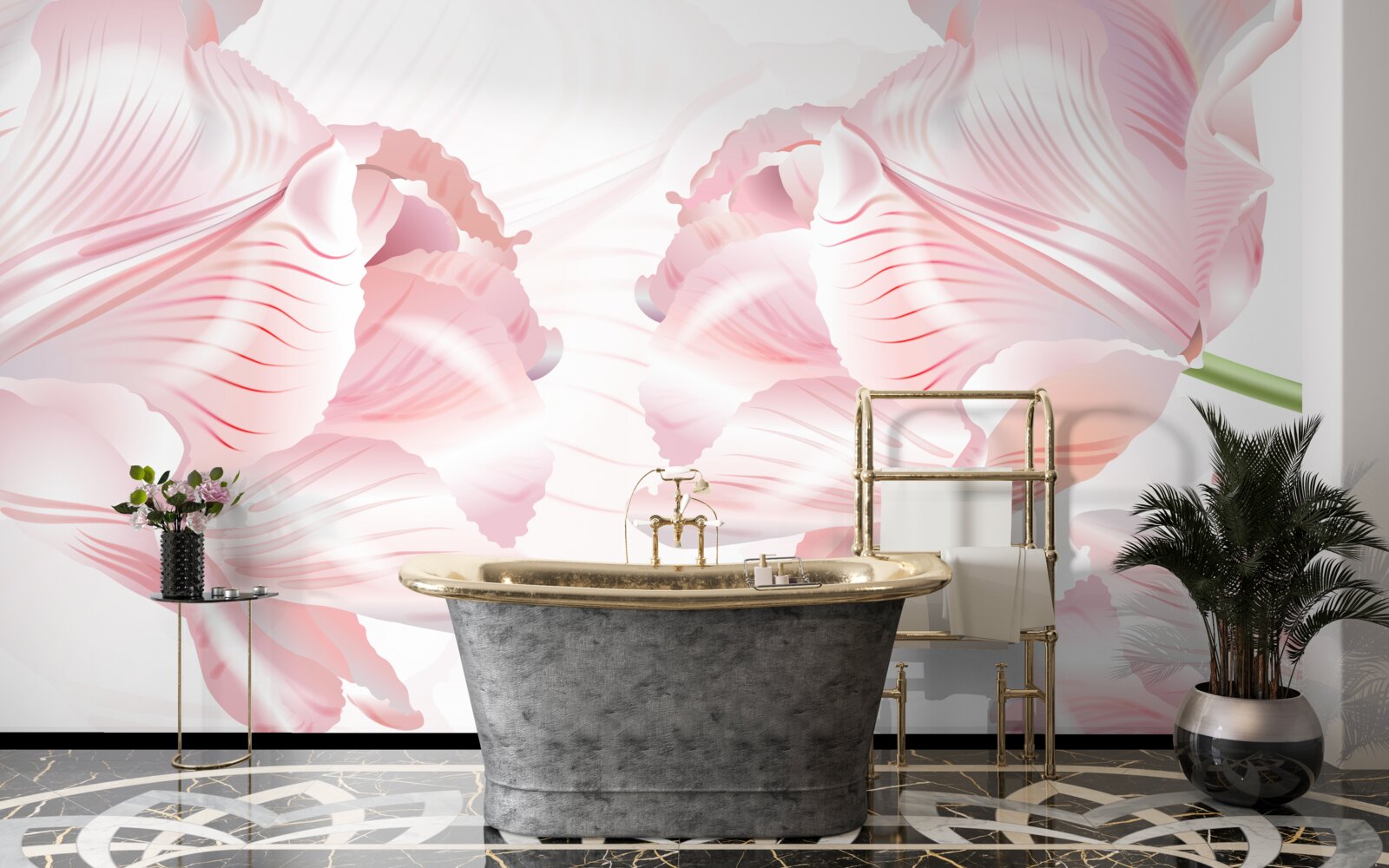 Papier peint des tulipes roses pour une ambiance romantique