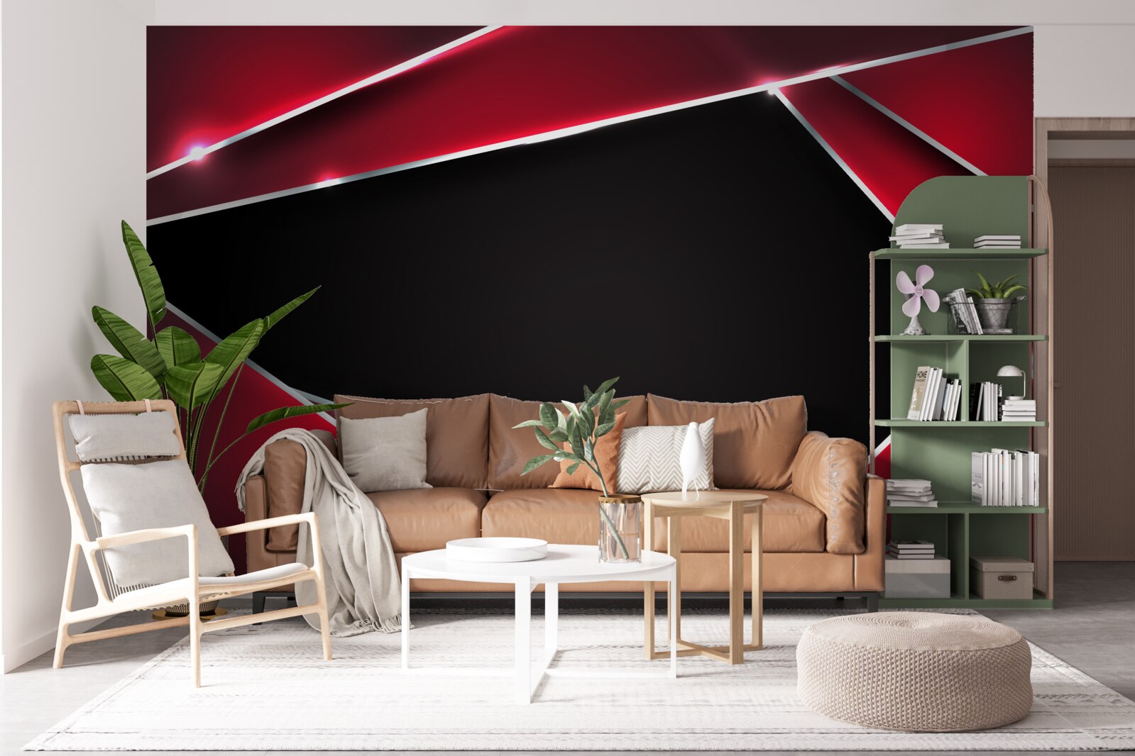 Papier peint fond exclusif en rouge et noir