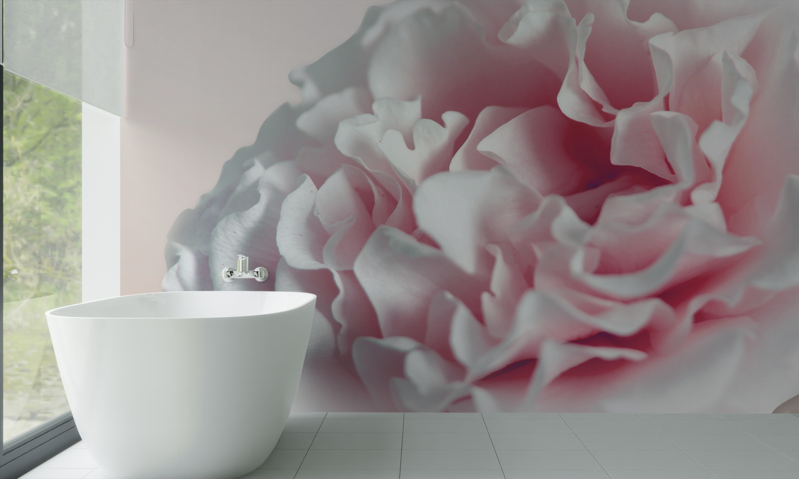 Papier peint beignet rose pâle et moelleux