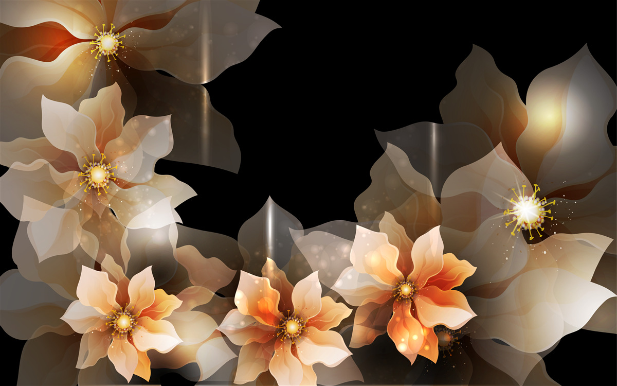 Papier peint la magie des belles fleurs