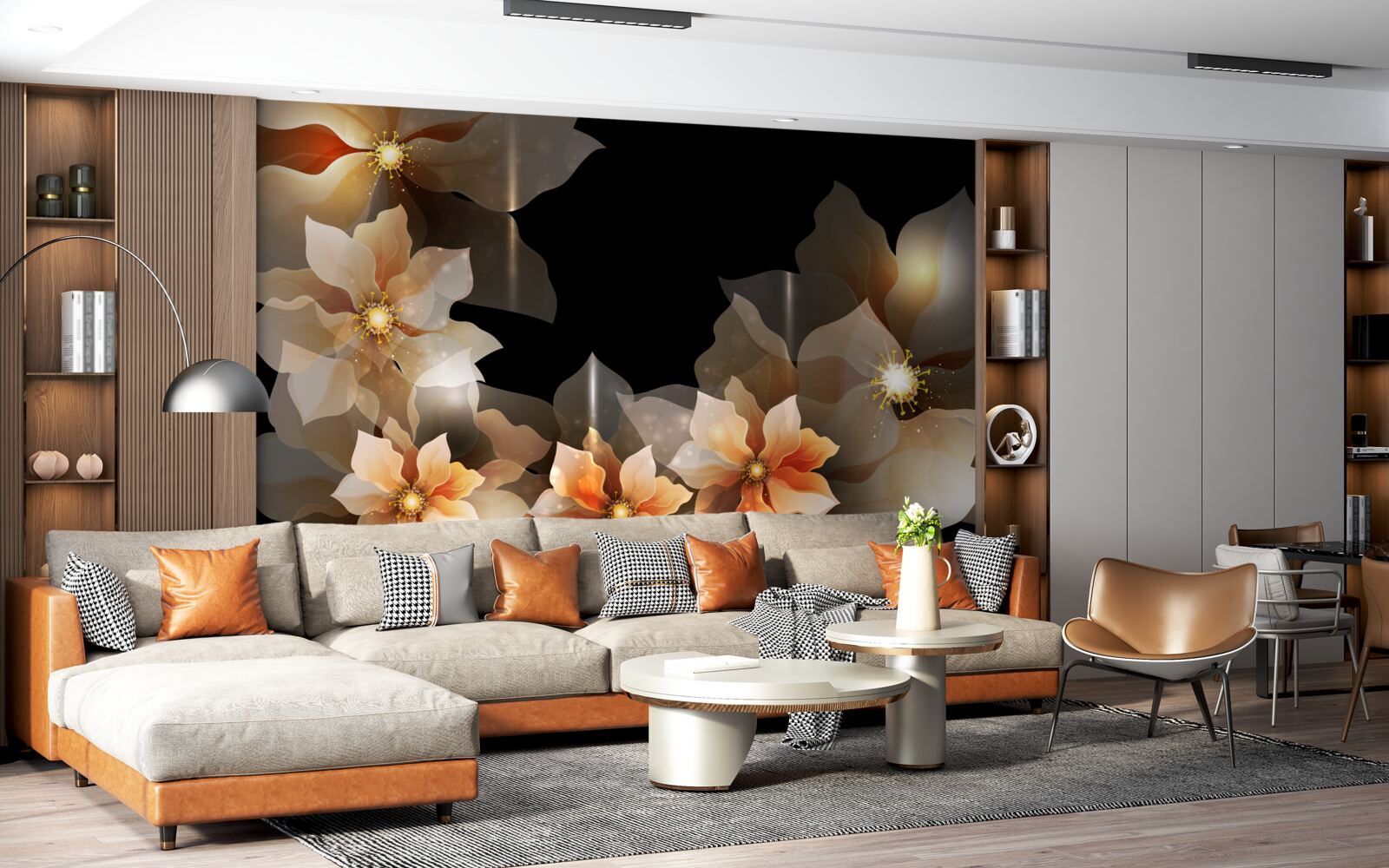 Papier peint la magie des belles fleurs