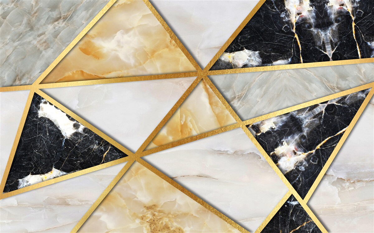 Papier peint fond de marbre avec motif géométrique