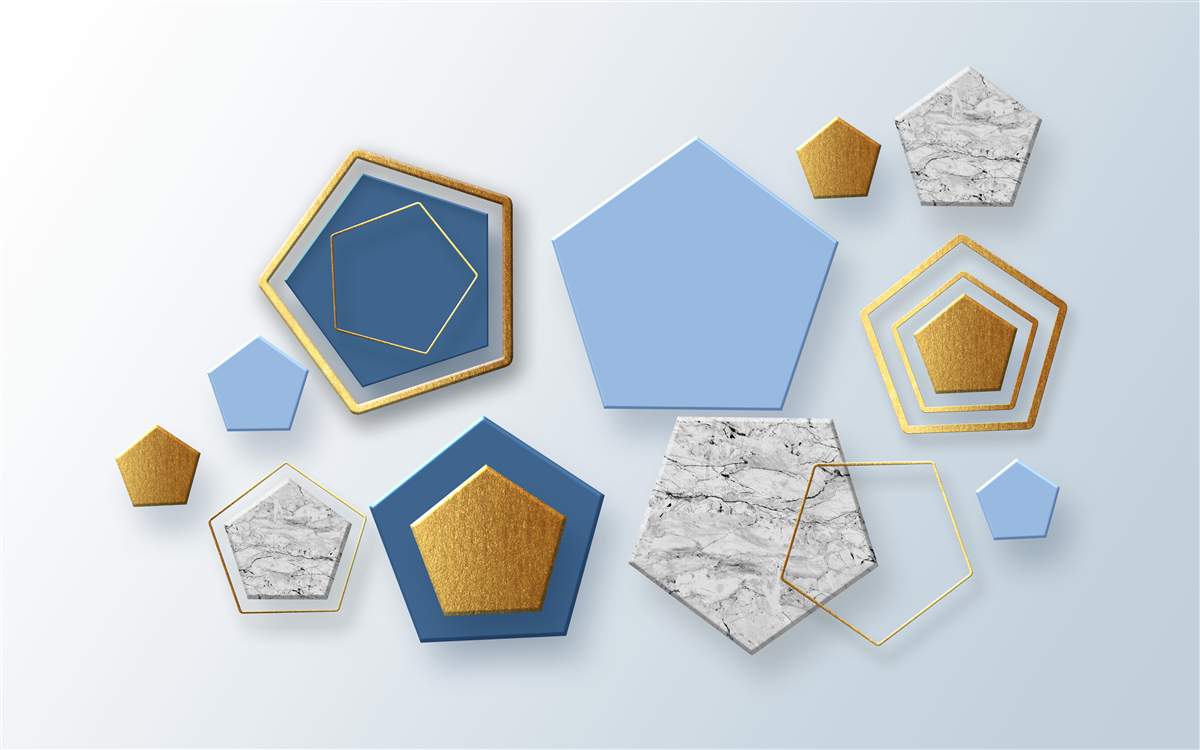 Papier peint hexagones de différentes couleurs