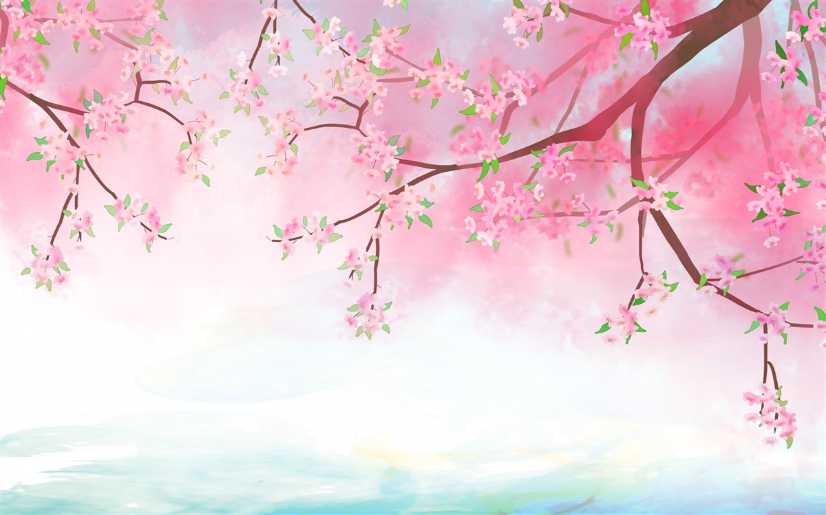 Papier peint des fleurs de roses s'épanouissent sur les branches des arbres