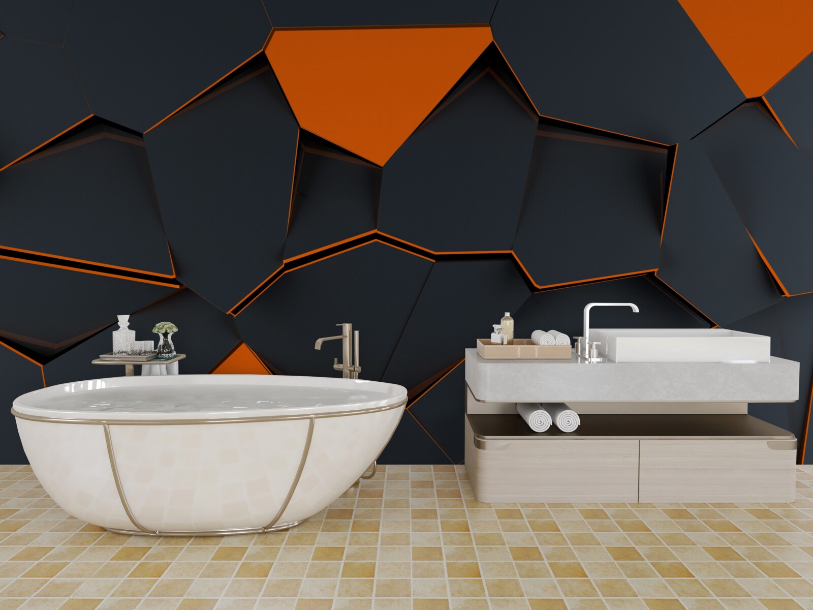 Papier peint fond abstrait créé par le designer