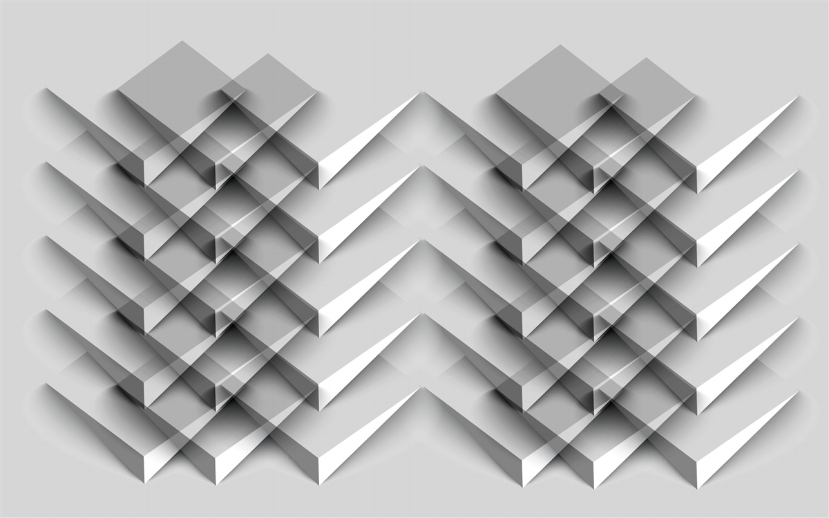 Papier peint Empilement de triangles en 3D