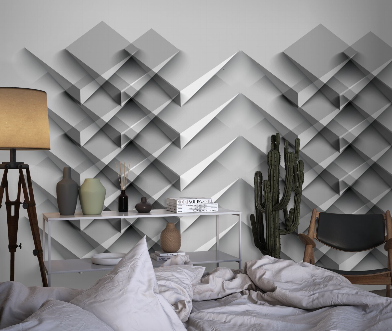 Papier peint Empilement de triangles en 3D