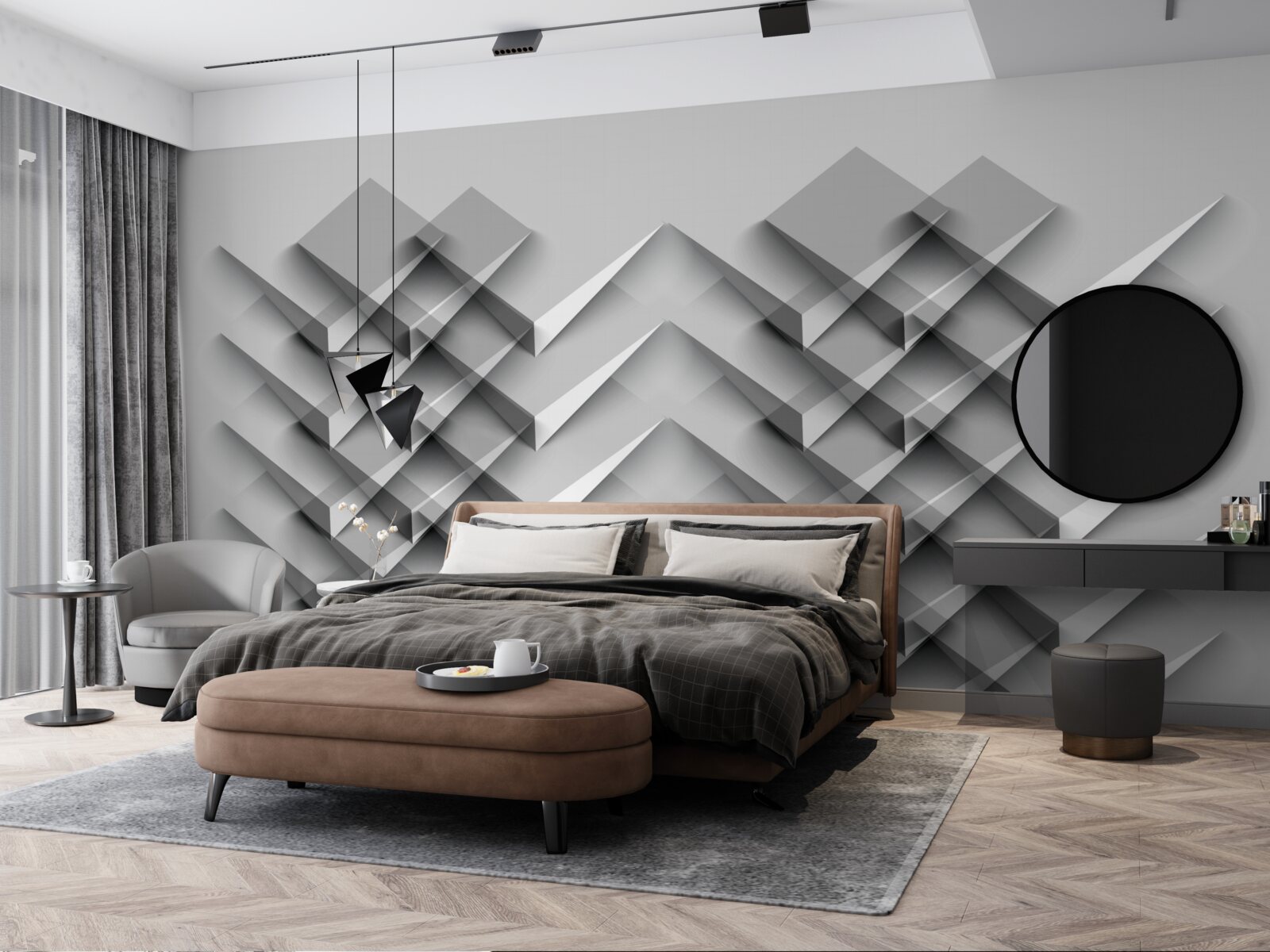 Papier peint Empilement de triangles en 3D