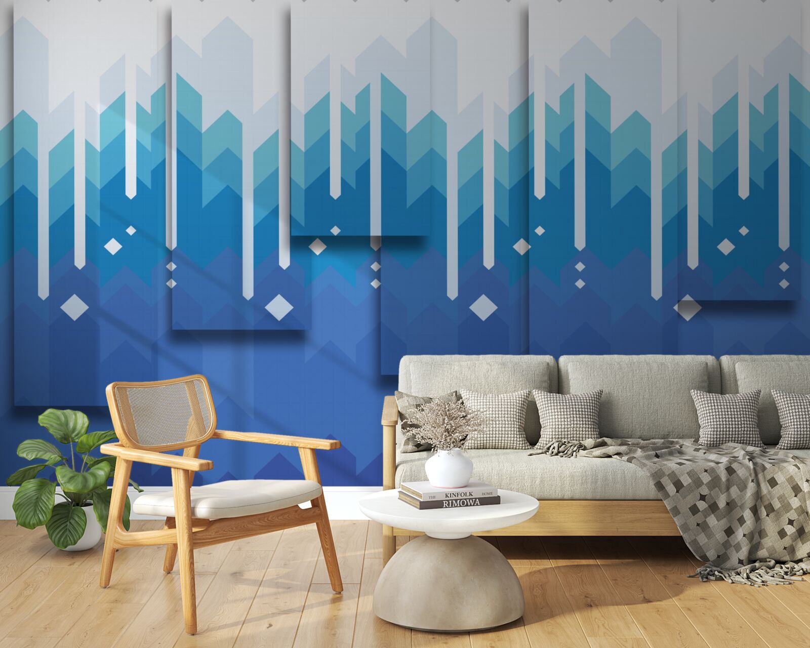 Papier peint les montagnes en cascade se dressent dans une froide majesté