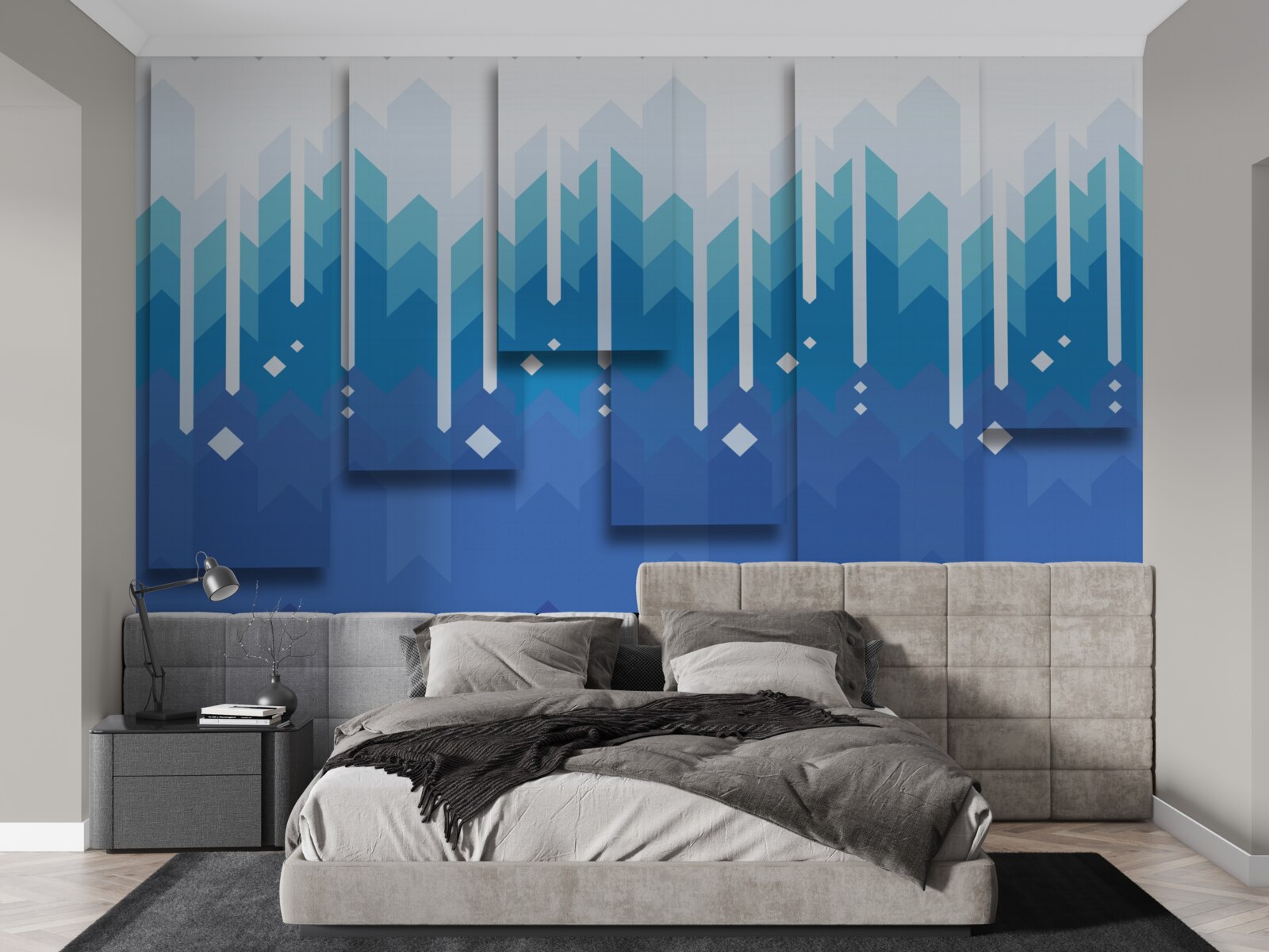 Papier peint les montagnes en cascade se dressent dans une froide majesté