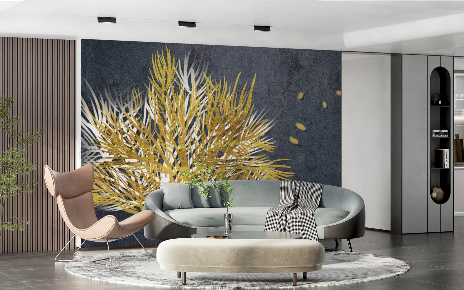 Papier peint les oiseaux s'envolent dans le ciel depuis la forêt gelée