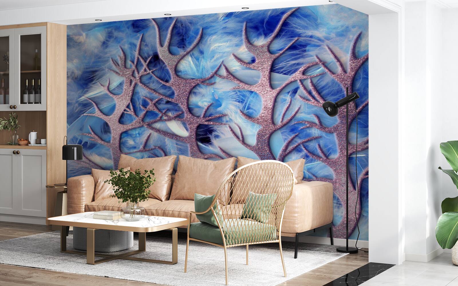 Papier peint la forêt dans le froid de l'hiver