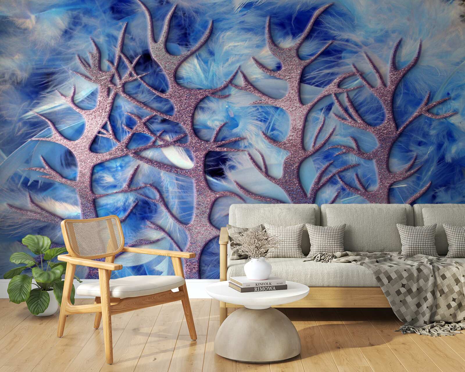 Papier peint la forêt dans le froid de l'hiver