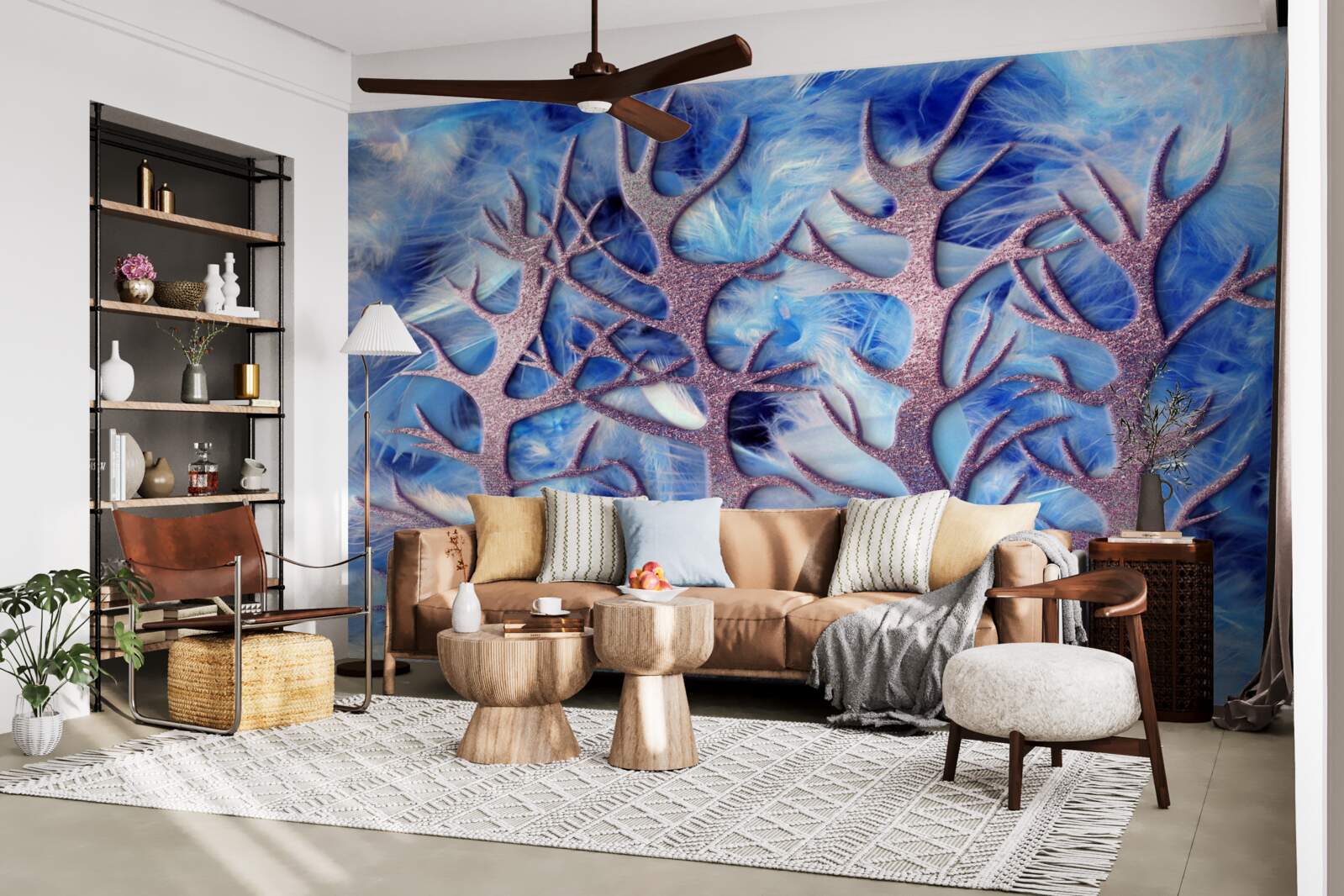 Papier peint la forêt dans le froid de l'hiver