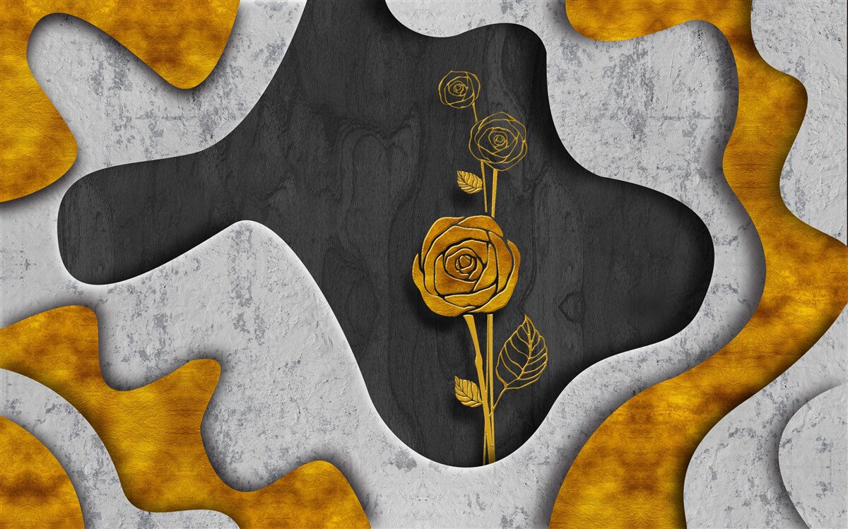 Papier peint rose d'or en décoration