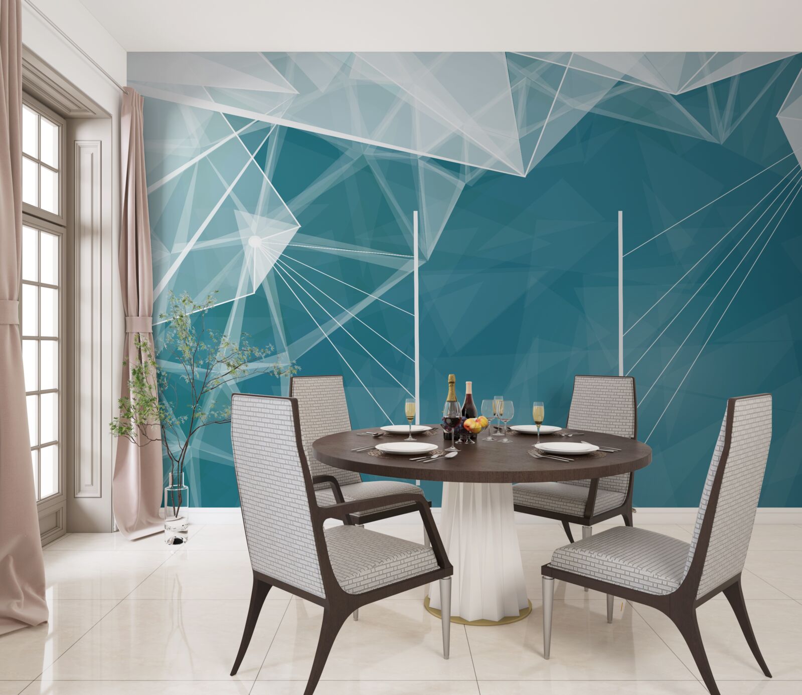 Papier peint les sommets des montagnes enneigées