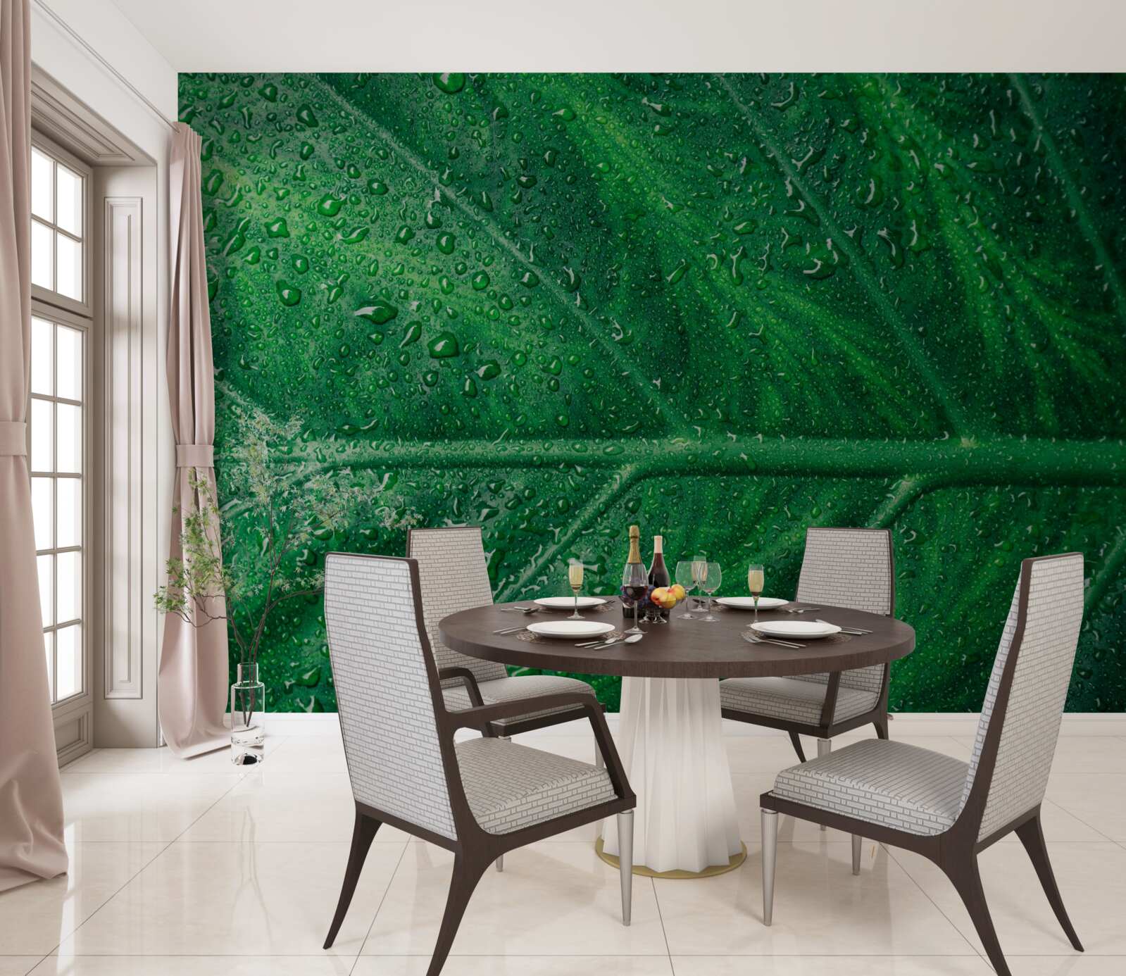 Papier peint structure fascinante de la feuille