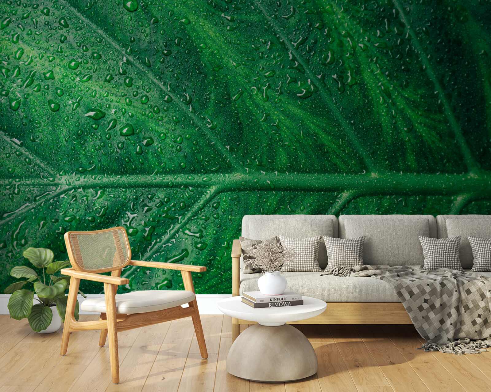 Papier peint structure fascinante de la feuille