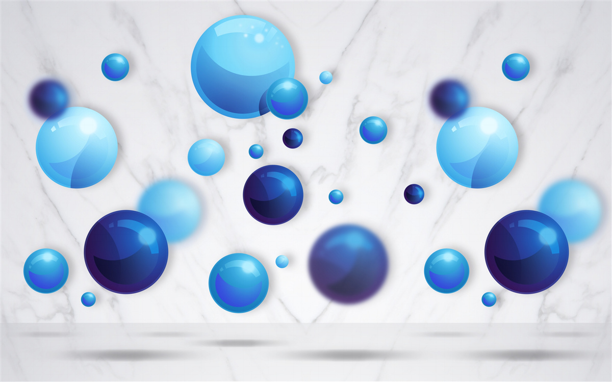 Papier peint ampoules bleues et bleues claires glissantes