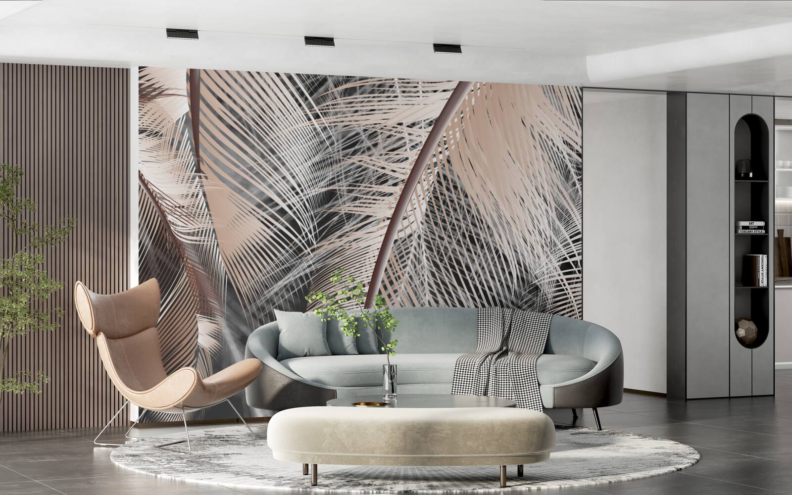 Papier peint image détaillée de la plume