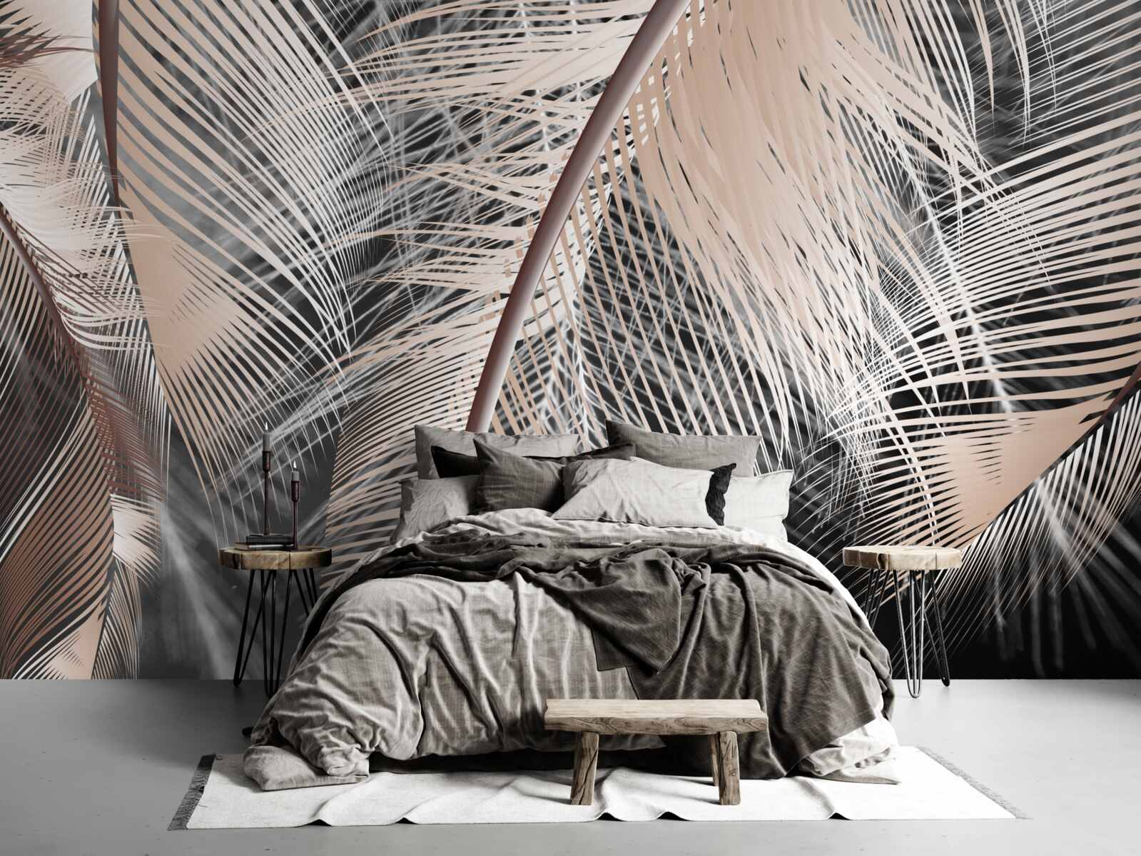 Papier peint image détaillée de la plume