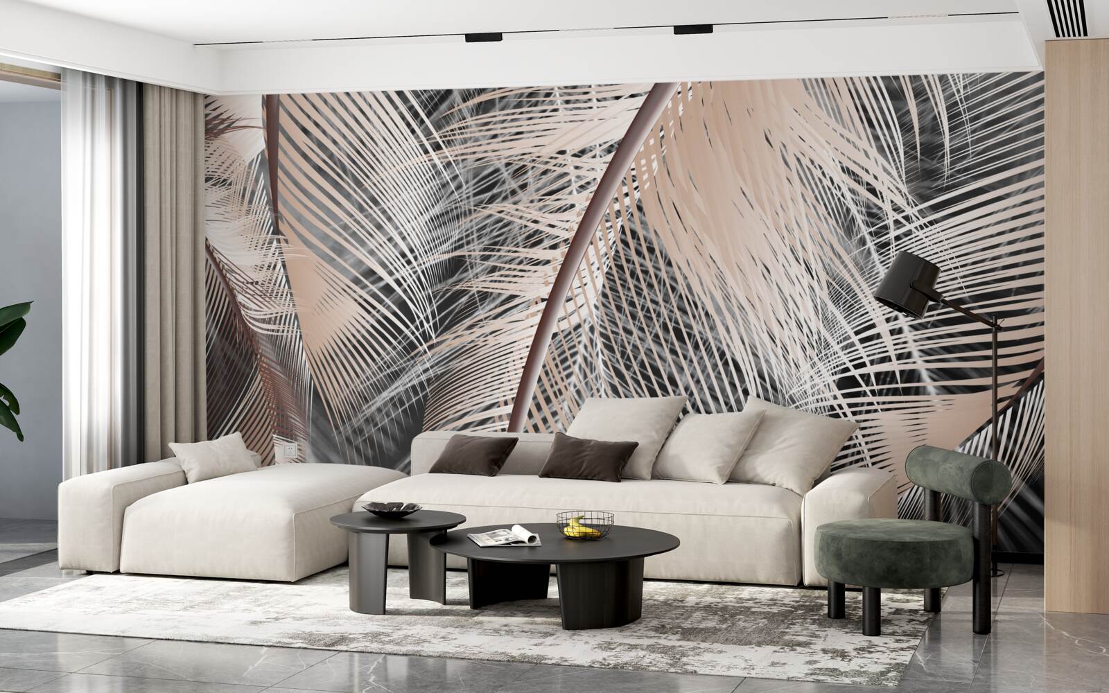 Papier peint image détaillée de la plume