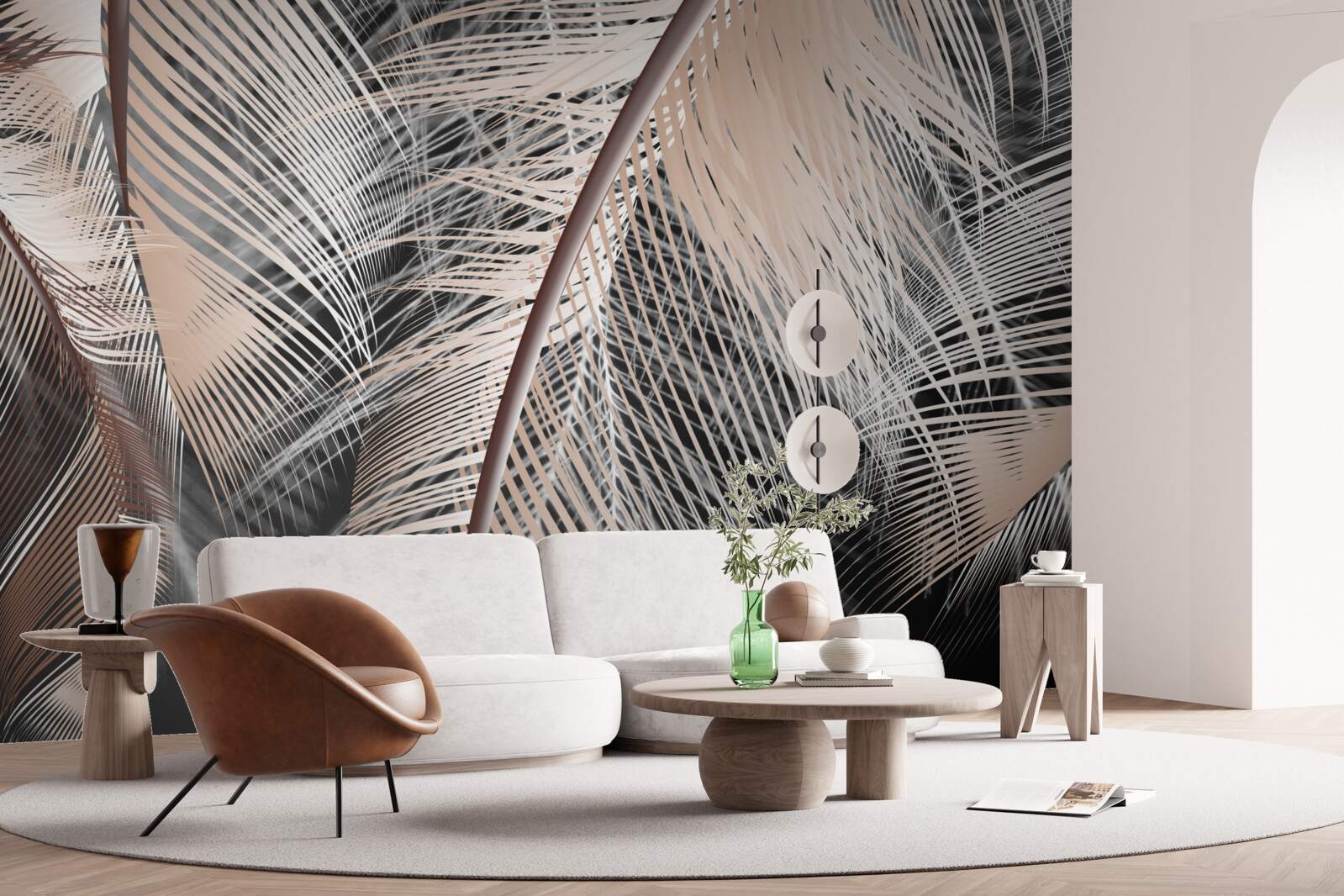 Papier peint image détaillée de la plume