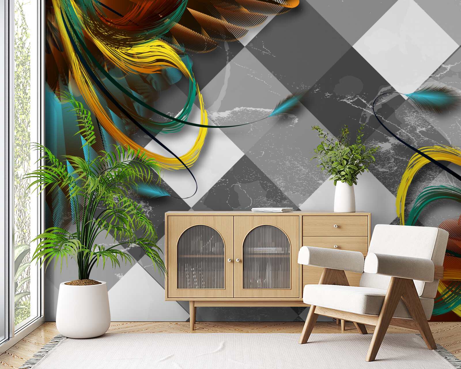 Papier peint comme des oiseaux de paradis