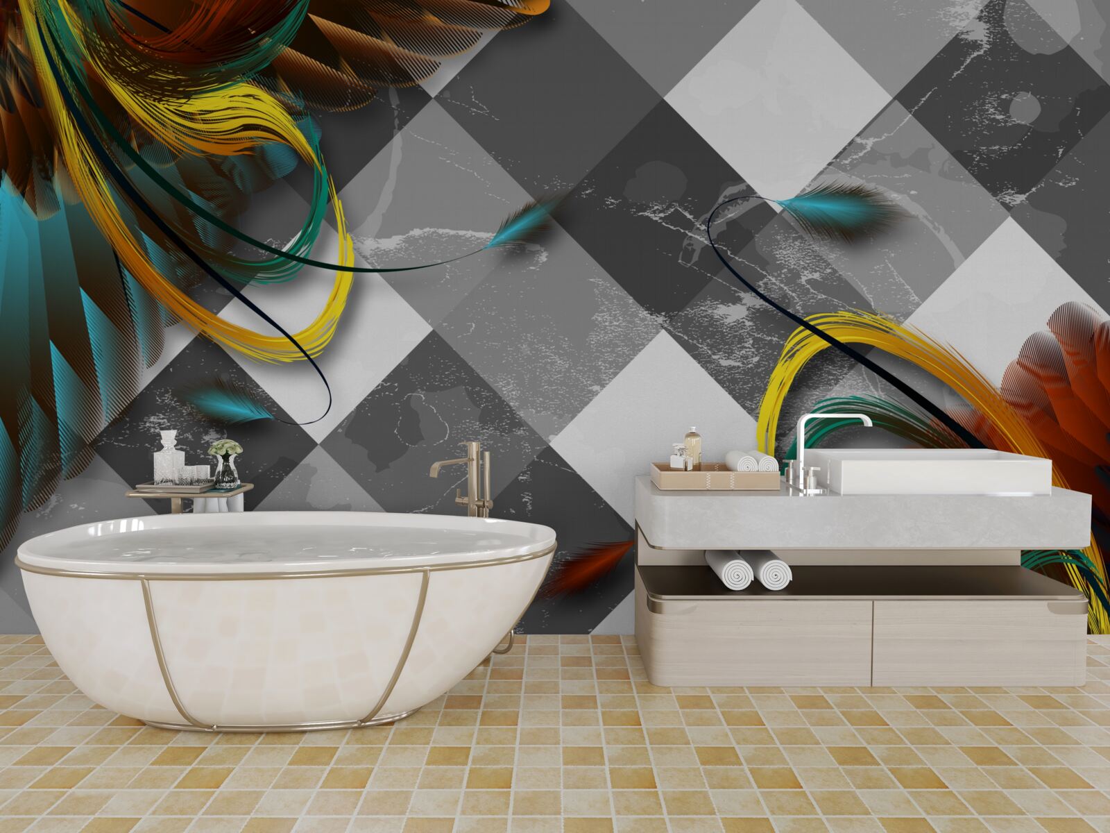 Papier peint comme des oiseaux de paradis