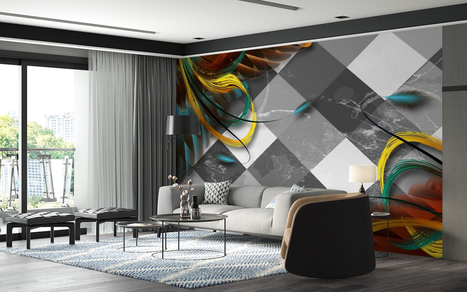 Papier peint comme des oiseaux de paradis