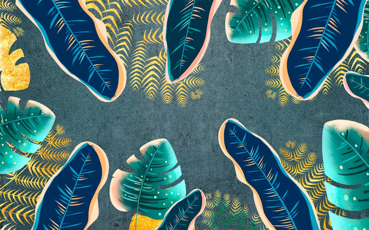 Papier peint plumes sombres dessinées de manière non conventionnelle