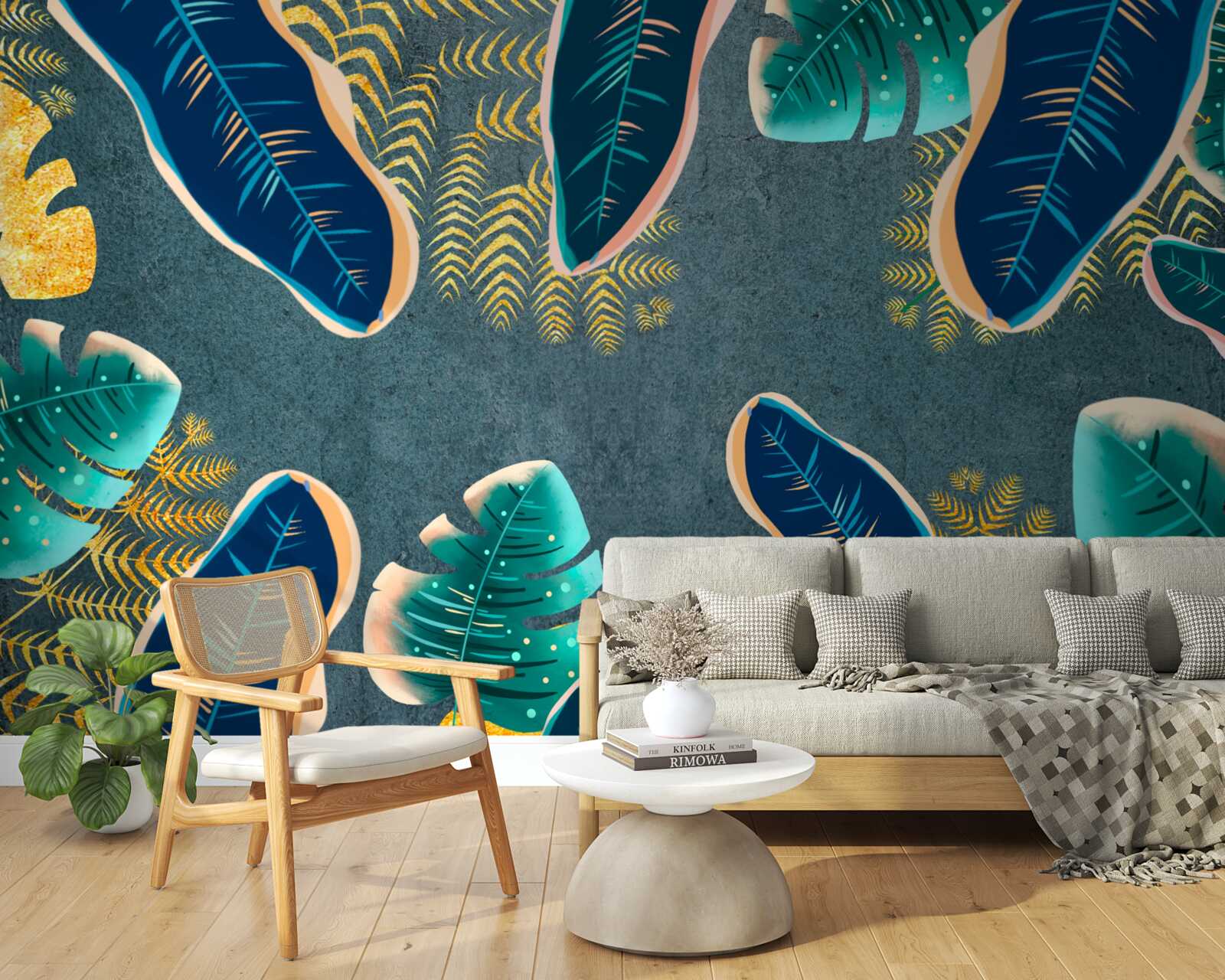 Papier peint plumes sombres dessinées de manière non conventionnelle