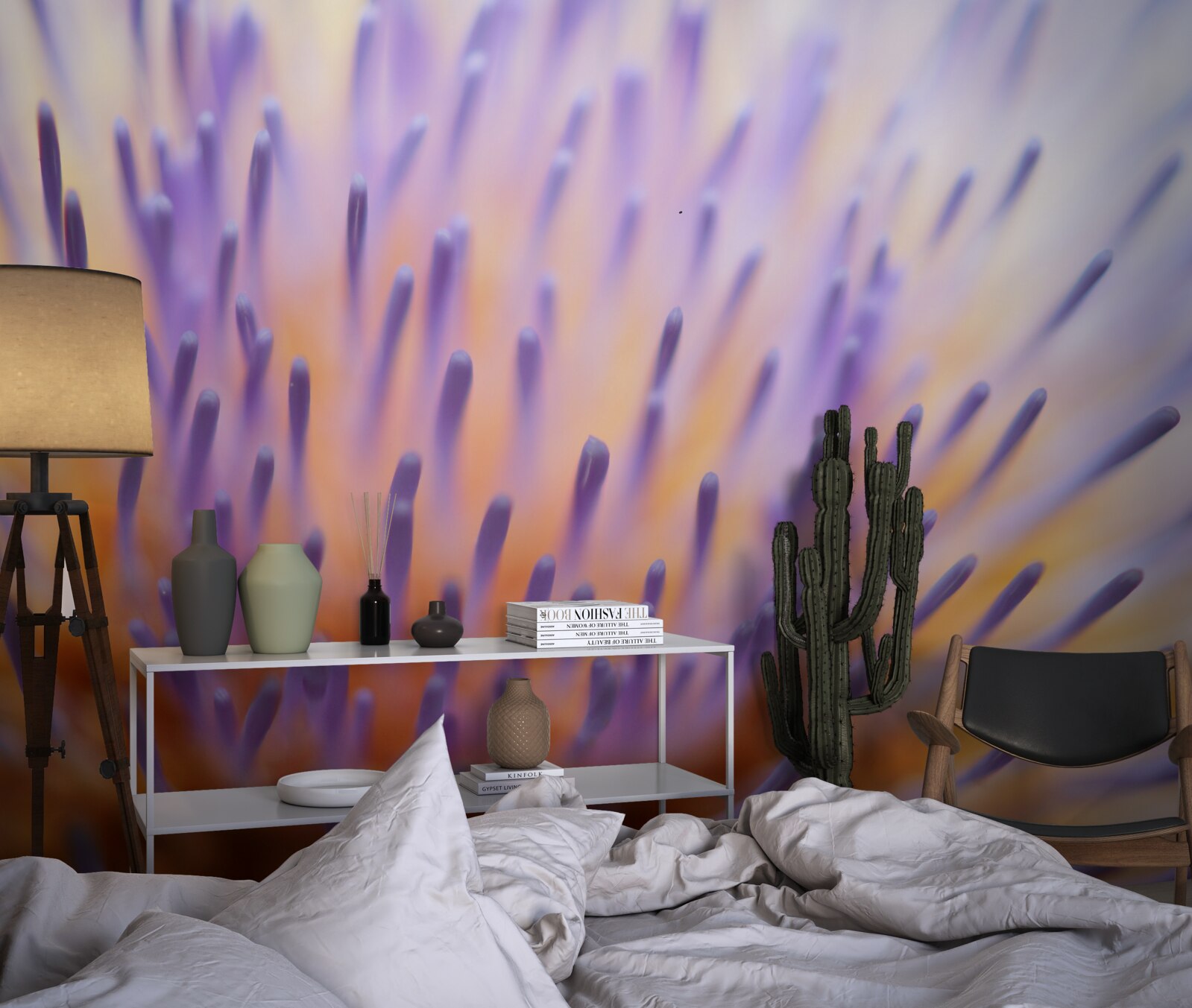 Papier peint chardon lilas d'Ecosse