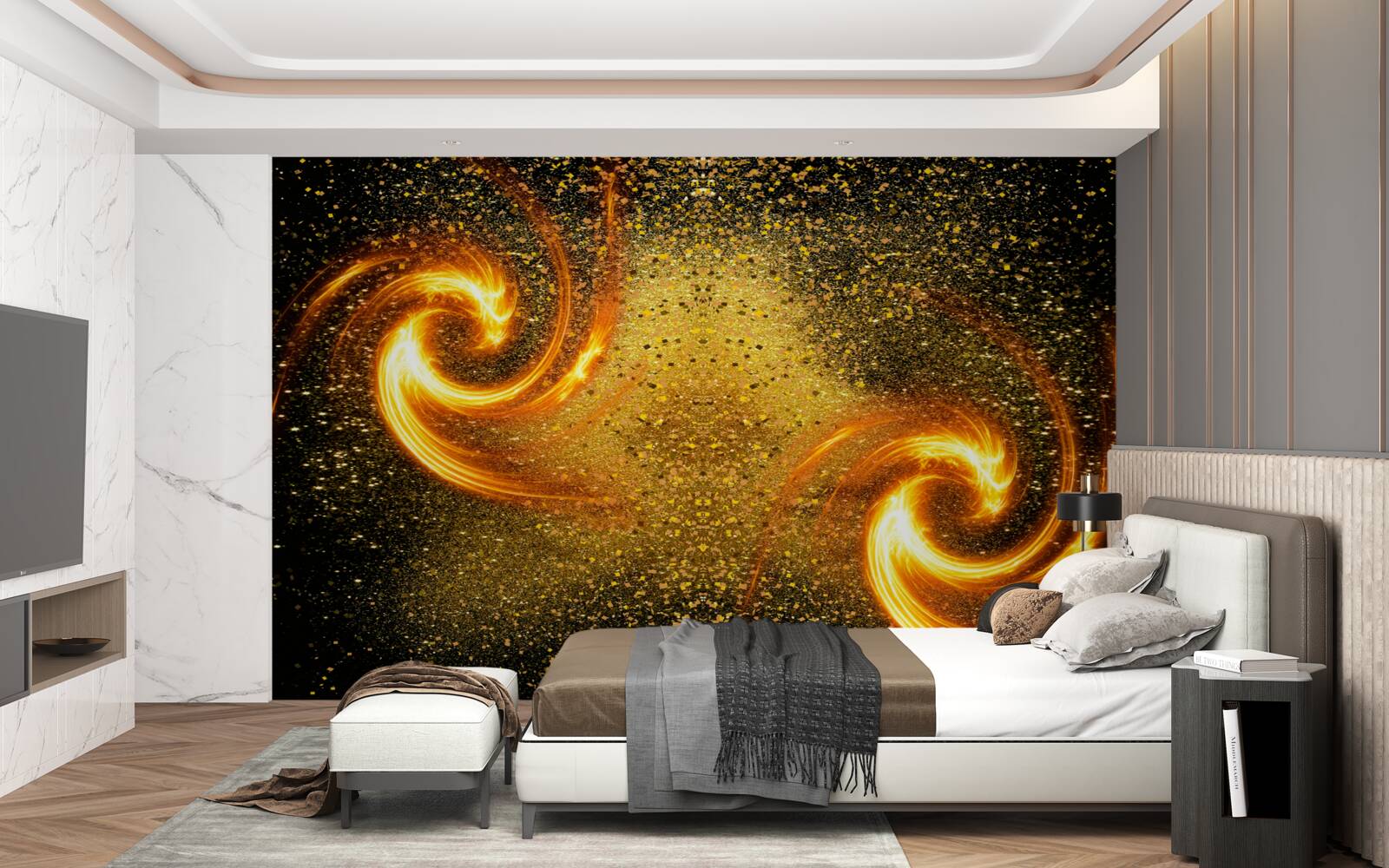 Papier peint des millions de luminaires astraux et plusieurs galaxies