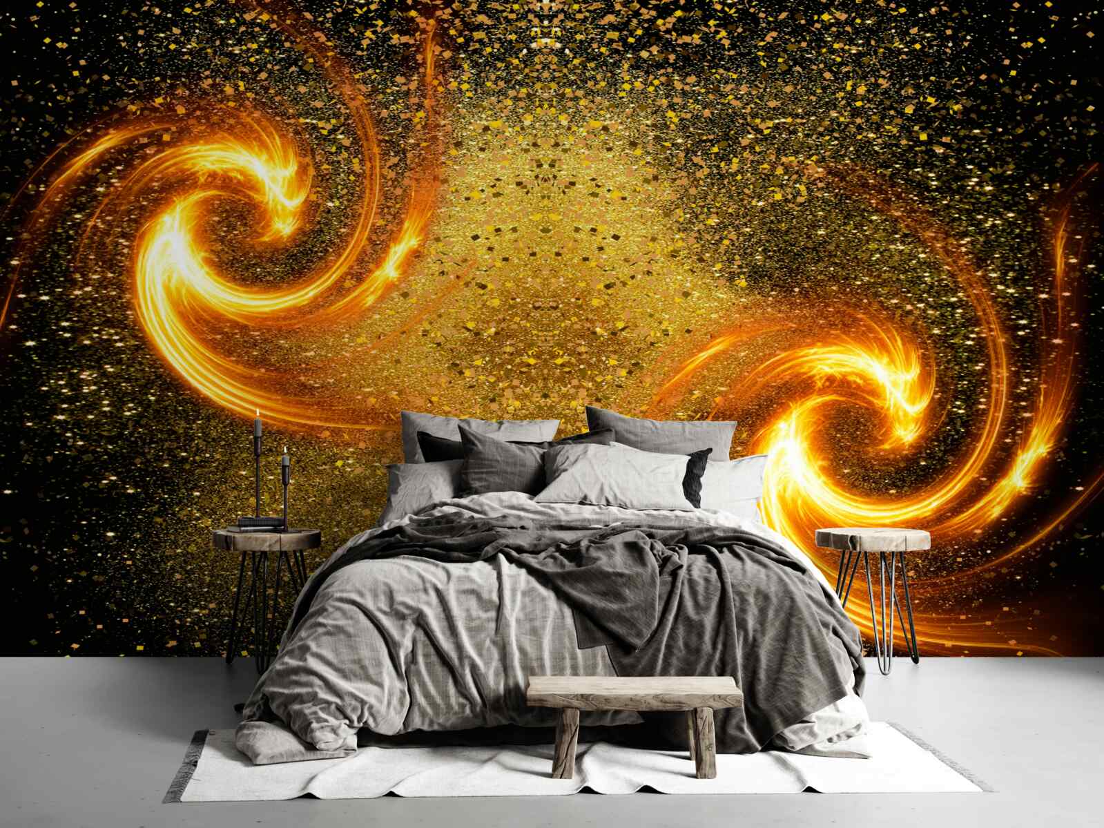 Papier peint des millions de luminaires astraux et plusieurs galaxies