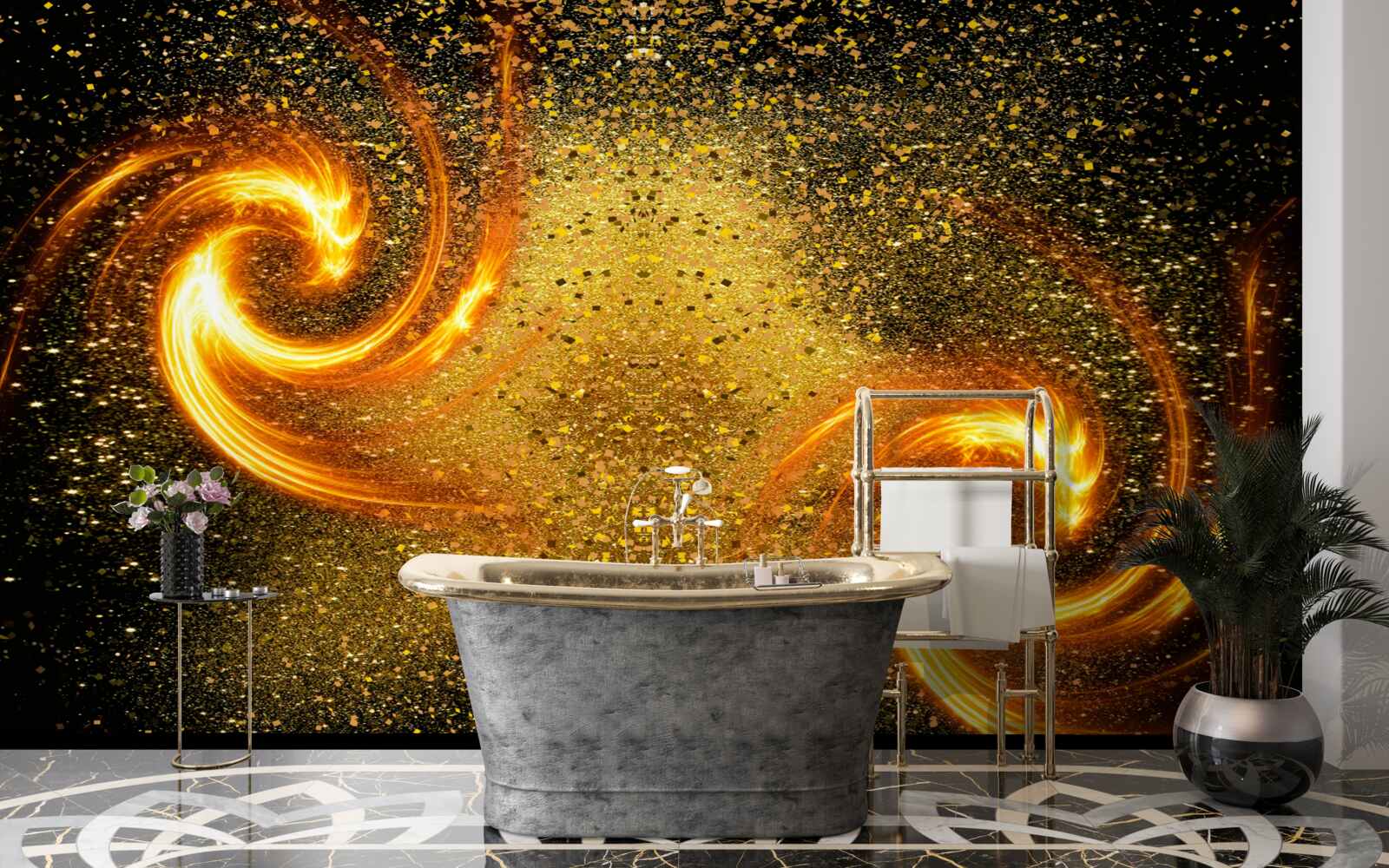 Papier peint des millions de luminaires astraux et plusieurs galaxies