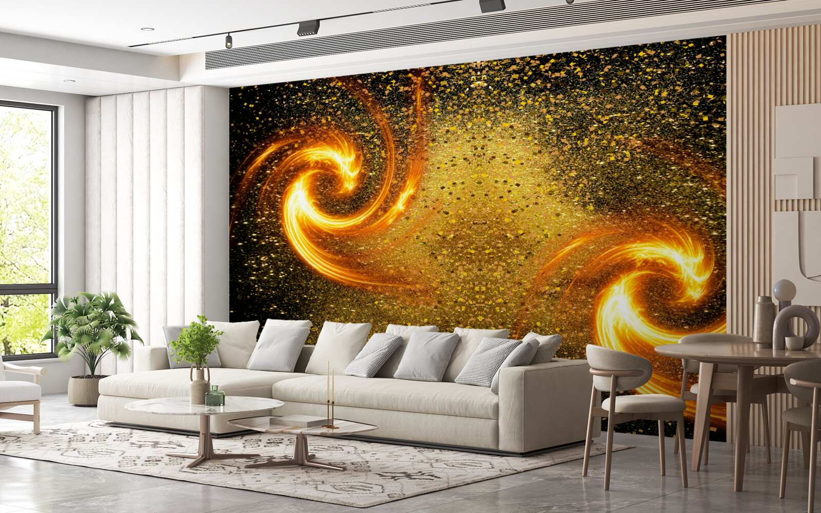 Papier peint des millions de luminaires astraux et plusieurs galaxies